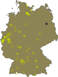 Deutschlandkarte mit Stellenangeboten